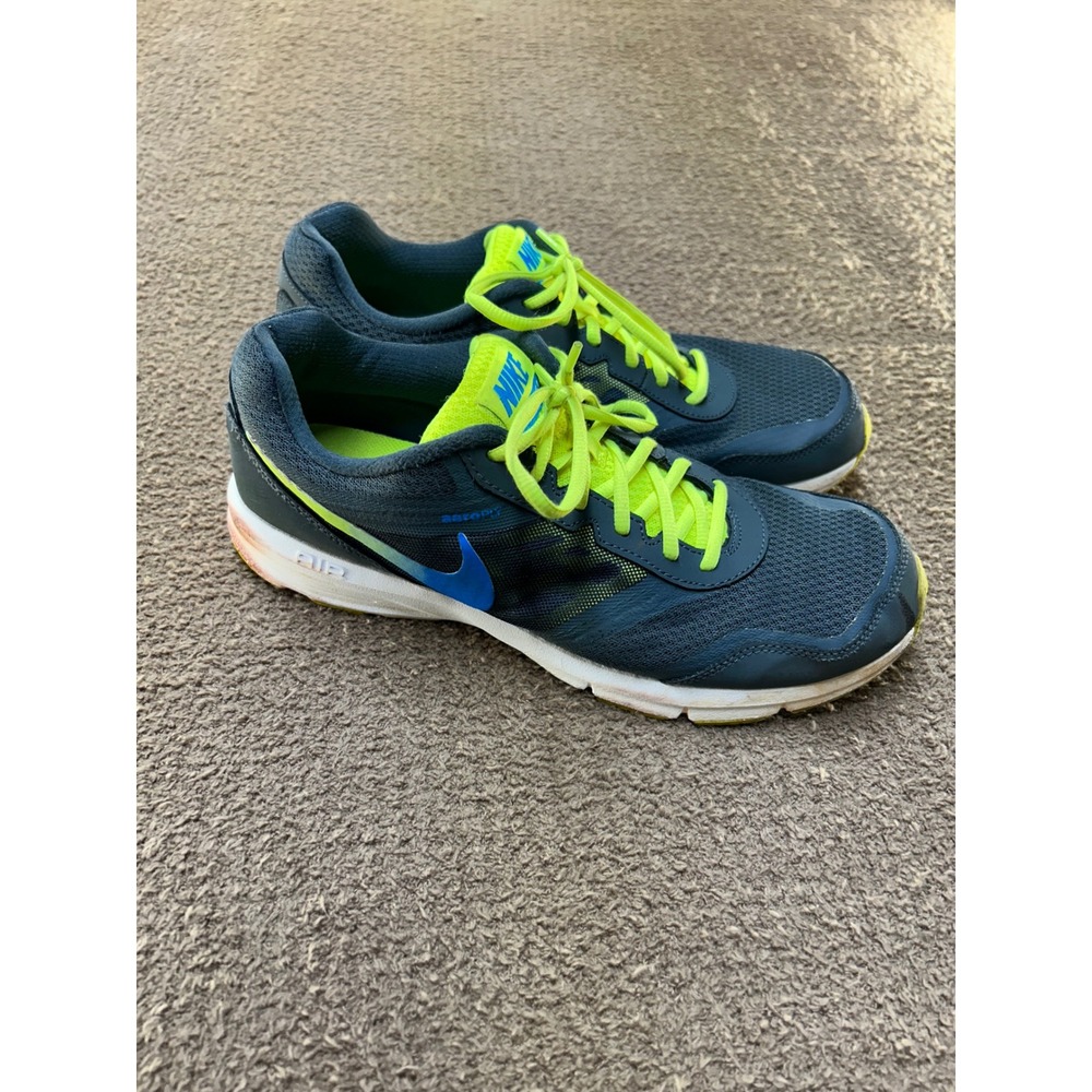 Nike Air Relentless 4 Mens Running Shoes Grey Volt Blue 685138-003 Size 12